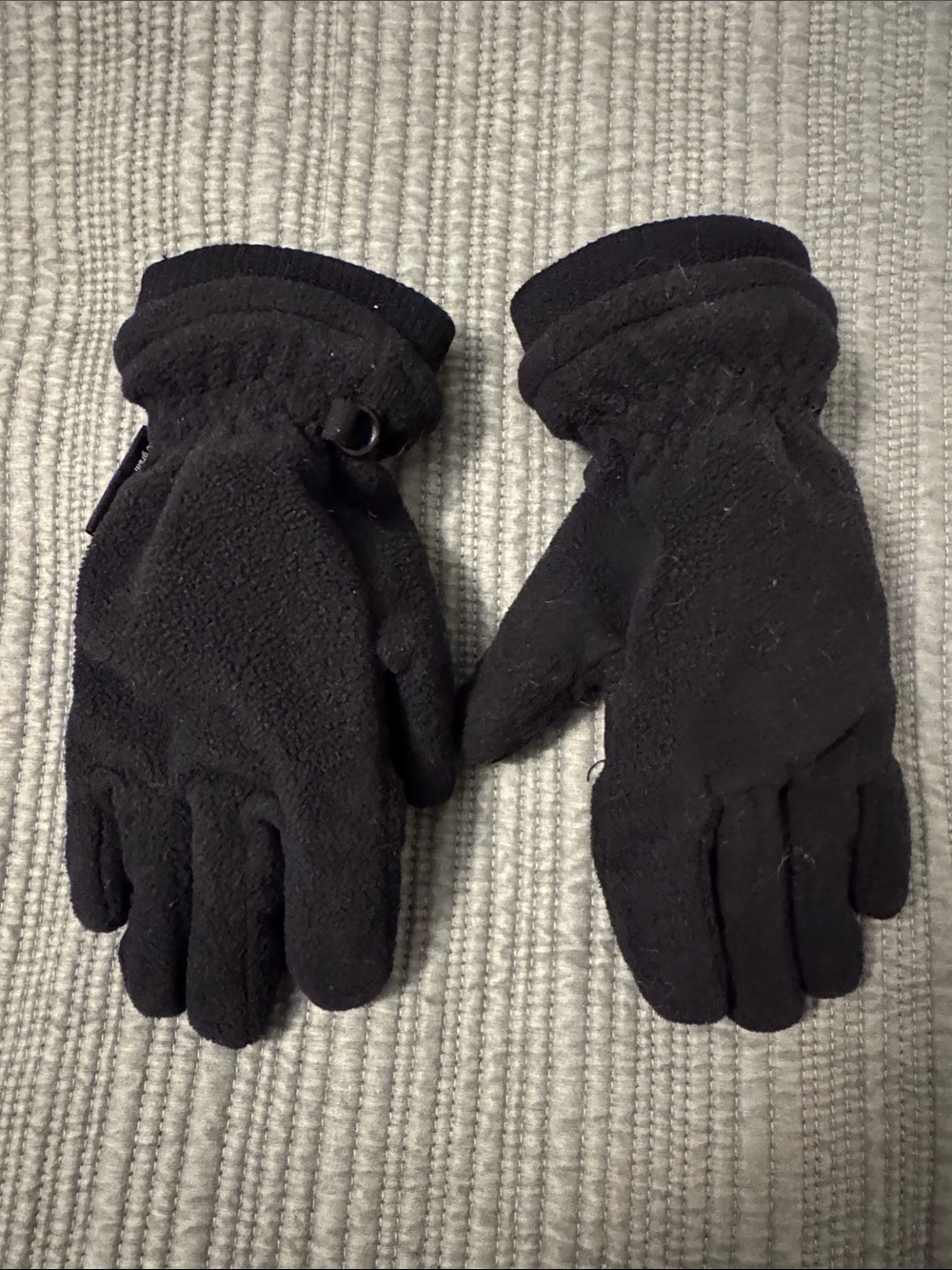 Little Boys Black Fleece Gloves - Brand: